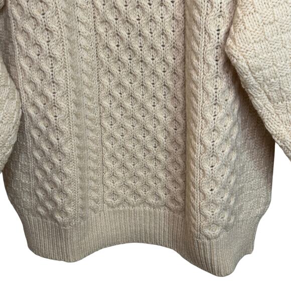 Vintage Celtic Country Made in Ireland 100% Wool Mens XL Irish Knit Sweater - Picture 4 of 8
